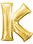 Ballon lettre K doré (86 cm)