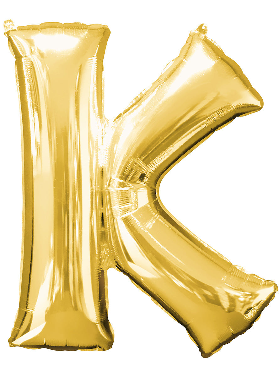 Ballon lettre K doré (86 cm)