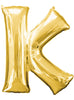 Ballon lettre K doré (86 cm)