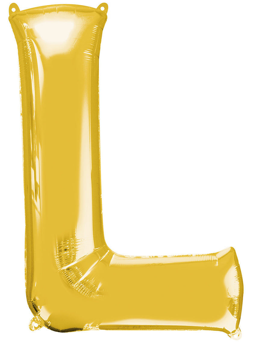 Ballon lettre L doré (86 cm)