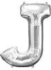 Ballon lettre J argenté (86 cm)