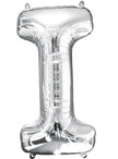 Ballon lettre I argenté (86 cm)