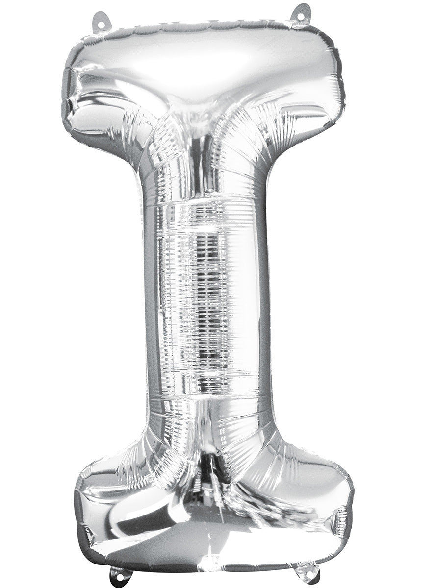 Ballon lettre I argenté (86 cm)