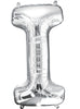 Ballon lettre I argenté (86 cm)