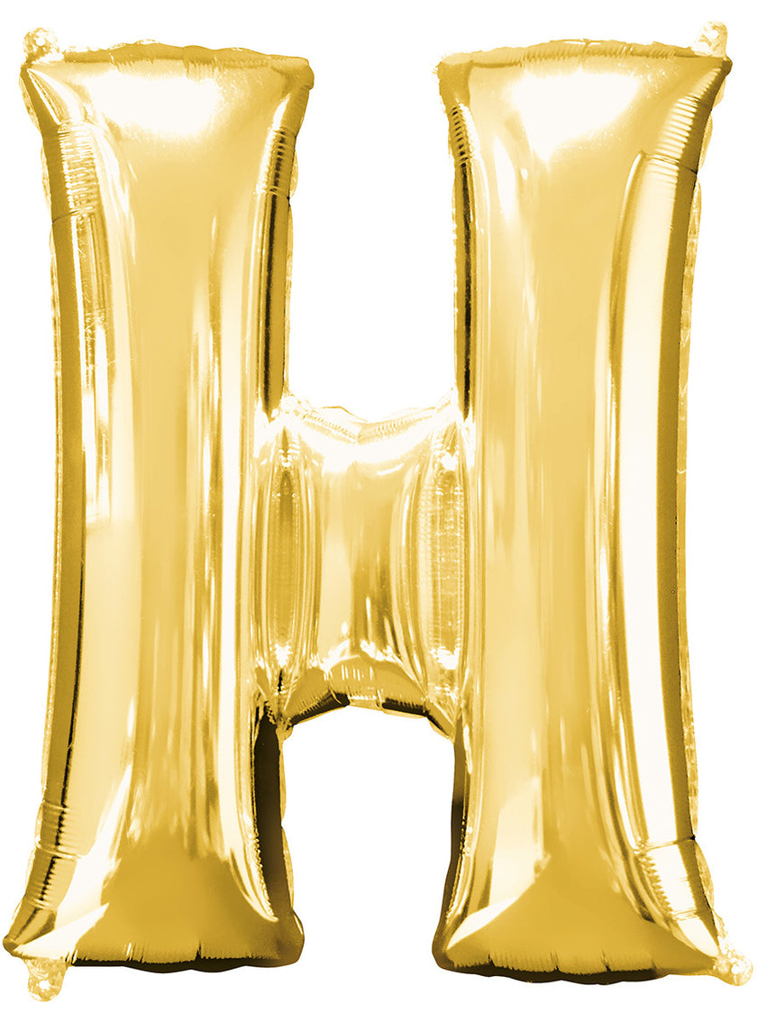 Ballon lettre H doré (86 cm)
