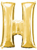 Ballon lettre H doré (86 cm)