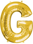 Ballon lettre G doré (86 cm)