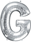 Ballon lettre G argenté (86 cm)