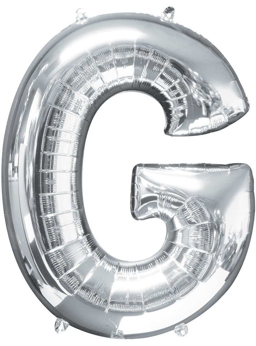Ballon lettre G argenté (86 cm)