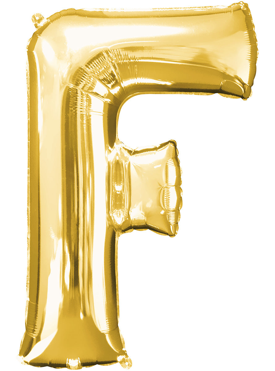 Ballon lettre F doré (86 cm)