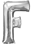 Ballon lettre F argenté
