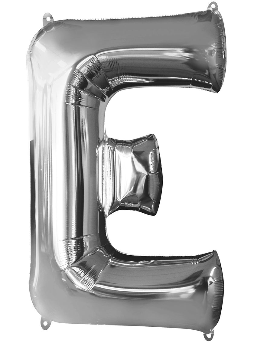 Ballon lettre E argenté