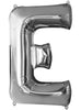 Ballon lettre E argenté