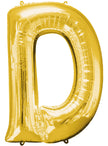 Ballon lettre D doré