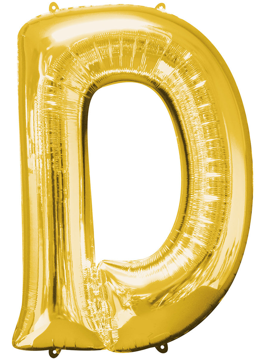 Ballon lettre D doré