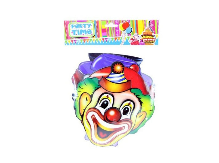 lot de 4 masques en carton clown pour enfant