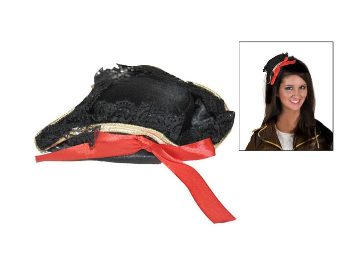 petit chapeau pirate avec barrette de fixation