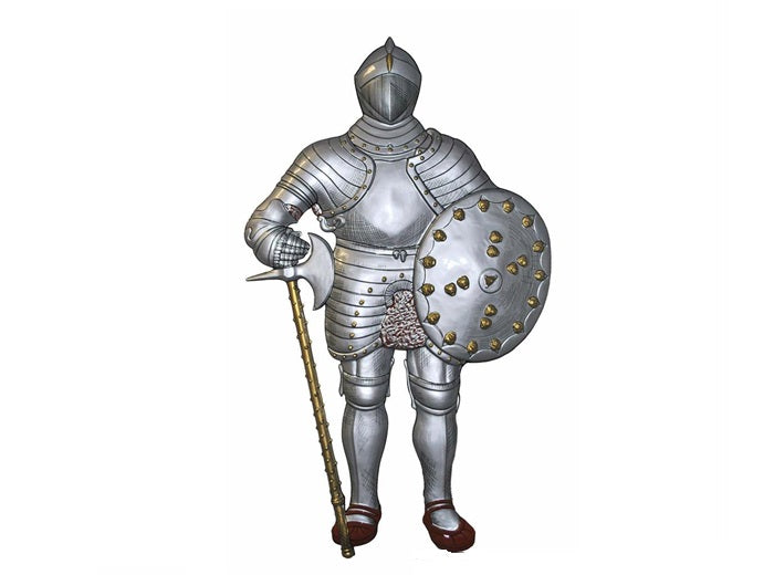 décoration murale chevalier en armure