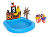 piscine/aire de jeux gonflable bateau pirate 140x130x104cm