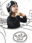 Bonnet boule de billard numéro 8 bébé