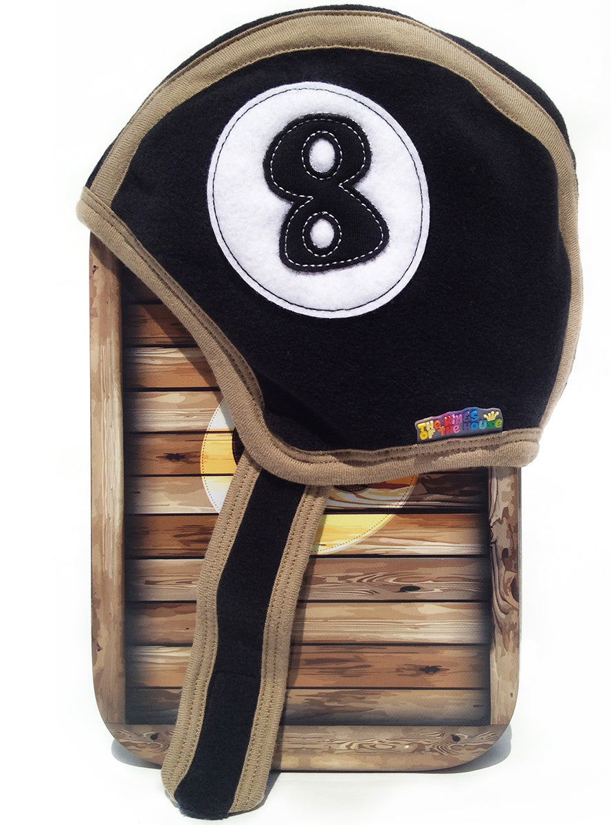 Bonnet boule de billard numéro 8 bébé