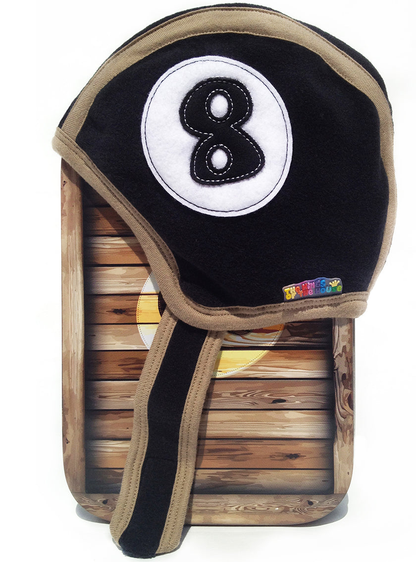 Bonnet boule de billard numéro 8 bébé