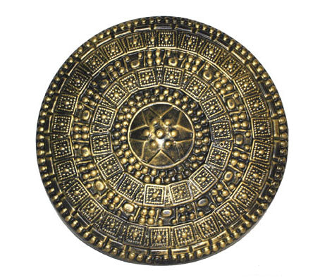 bouclier rond doré 45cm