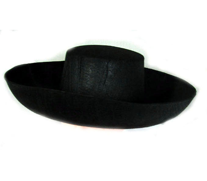 chapeau espagnol rond feutrine noir