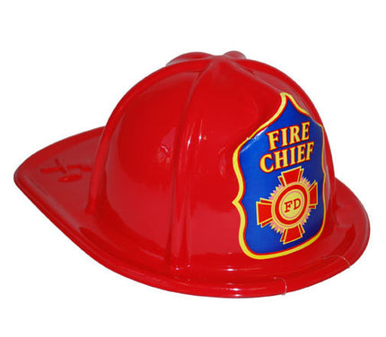 casque de pompier fire chief fd rouge enfant