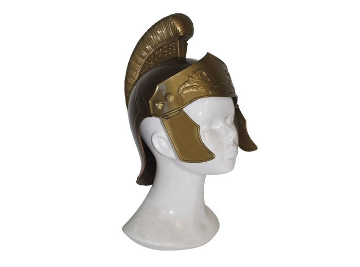 casque de romain marron et or adulte 25cm