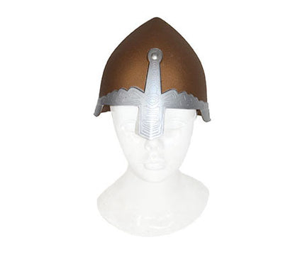 casque de chevalier avec protège nez bronze