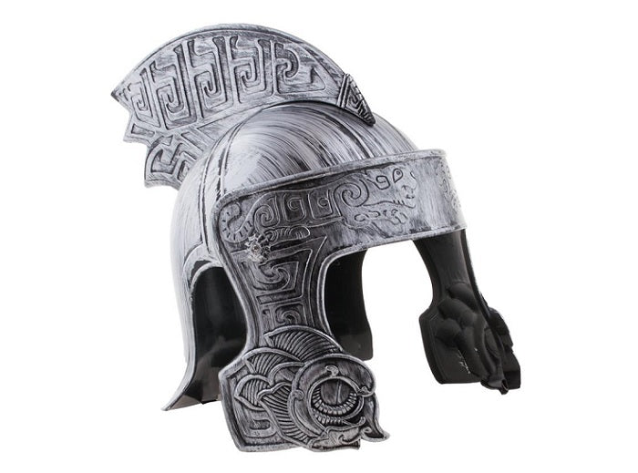 casque de chevalier argent adulte