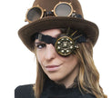 monocle steampunk doré avec motifs et pointes