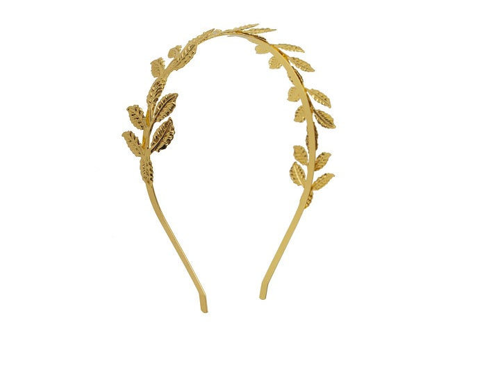 serre-tête/diadème feuilles de laurier or