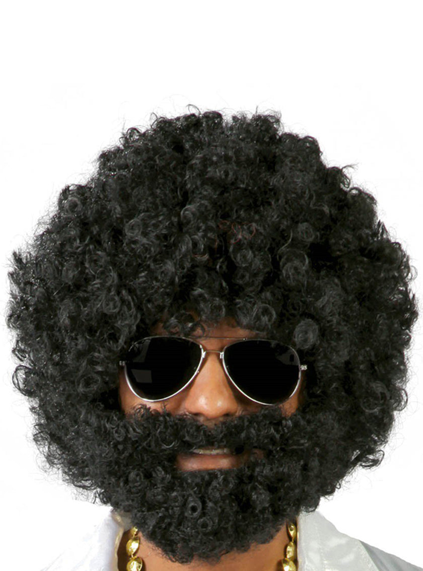 Perruque afro avec barbe
