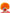 Perruque clown orange homme