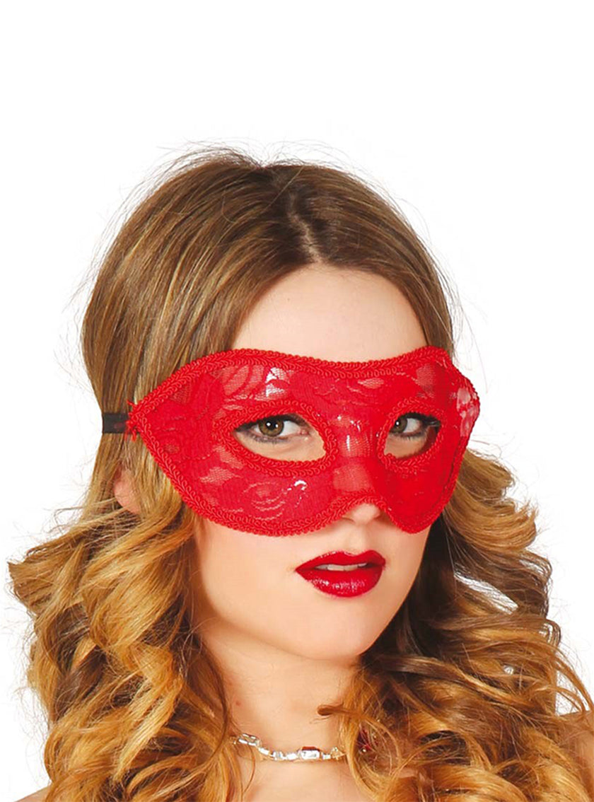 Loup sexy en dentelle rouge