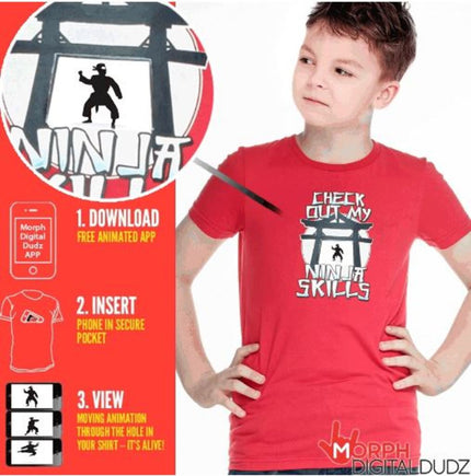 T-shirt de ninja en action enfant
