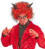 Perruque de Lucifer avec cornes pour adulte