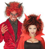 Perruque de Lucifer avec cornes pour adulte