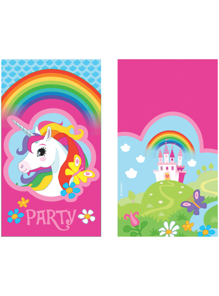 8 invitations Licorne