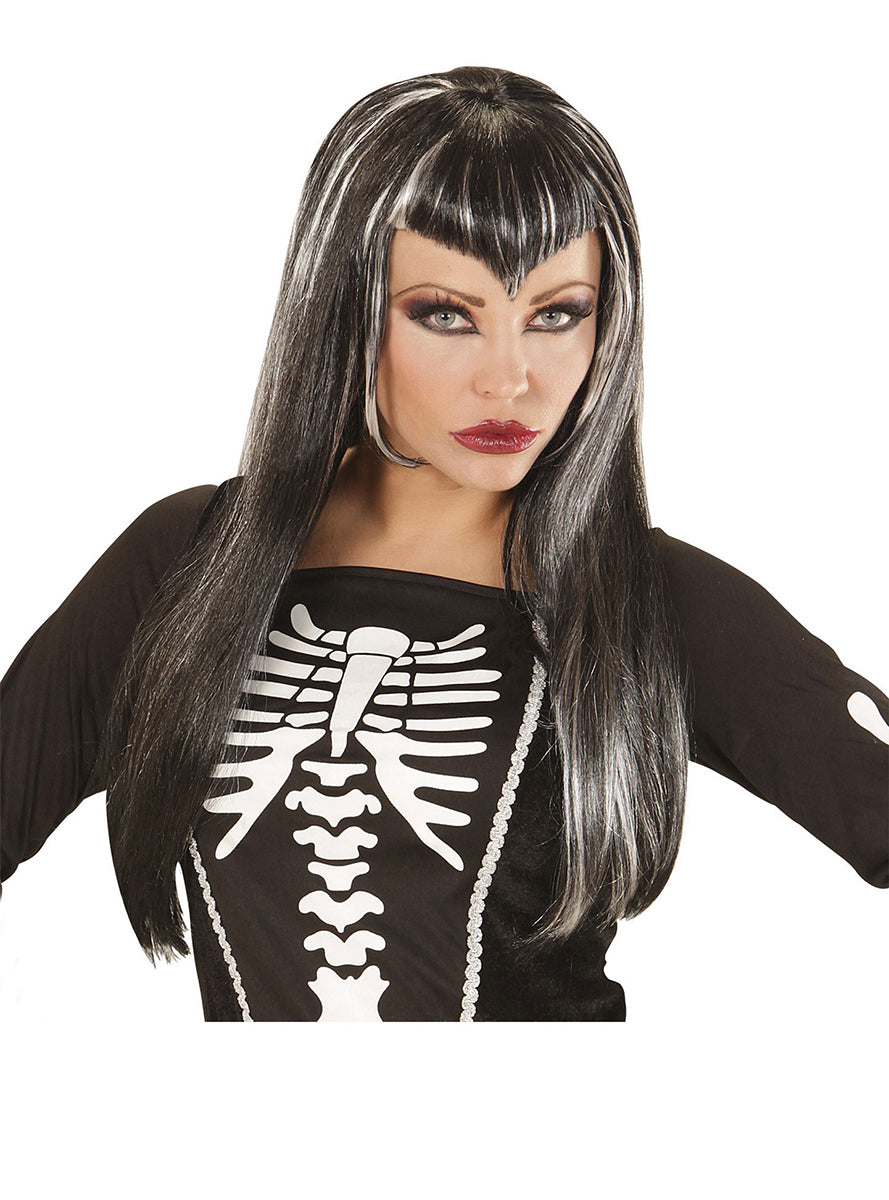 Perruque sorcière frange en V femme