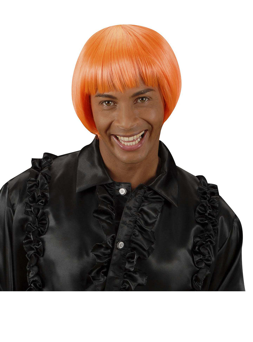 Perruque rave orange fluo