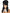 Perruque noire chignon