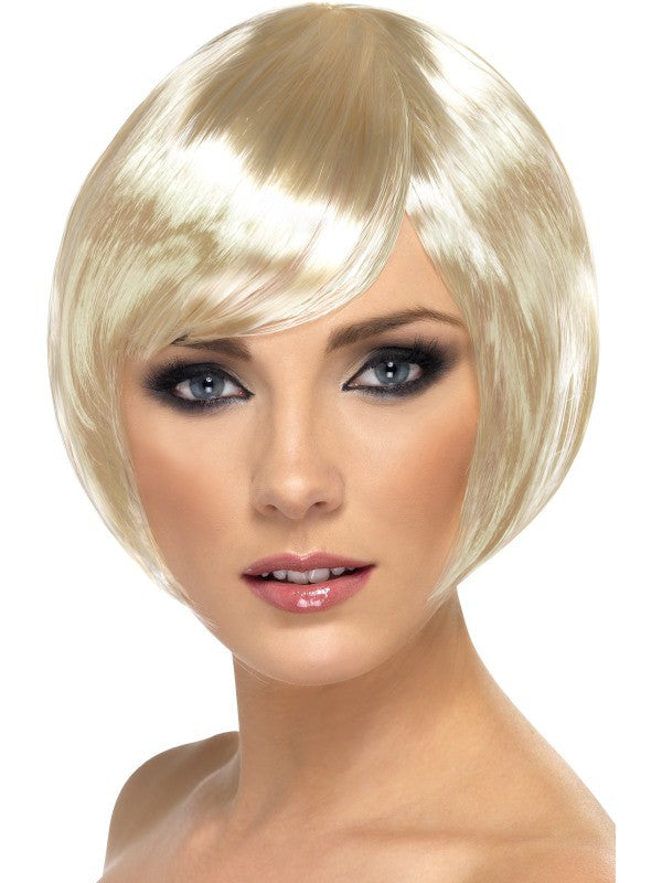 Perruque blonde bob avec frange