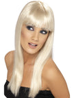 Perruque glamour blonde avec frange