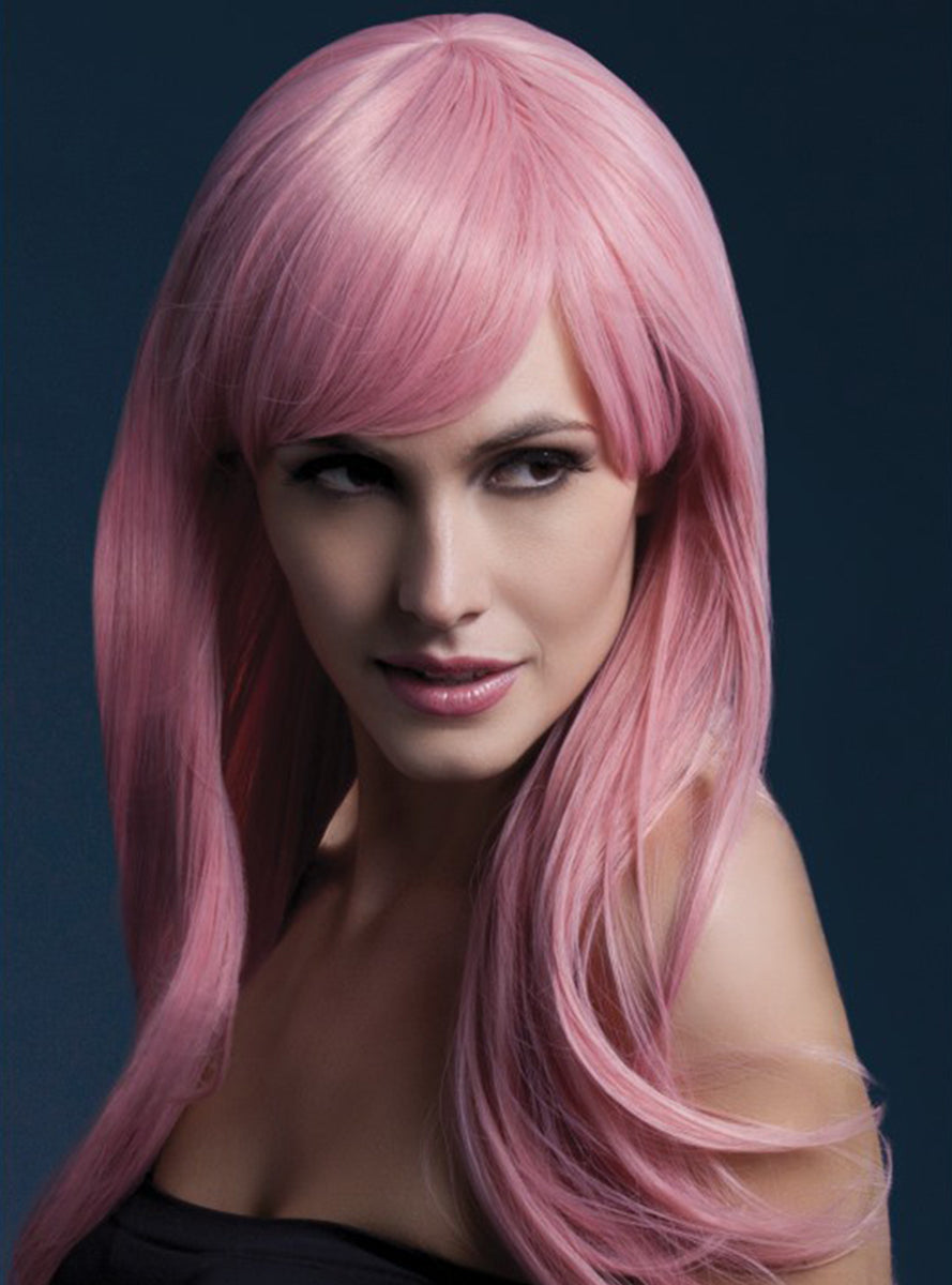 Perruque Sienna rose fluo