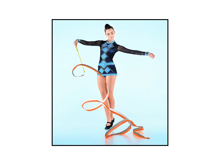 bâton gym rythmique et sportive avec long ruban 2.6m