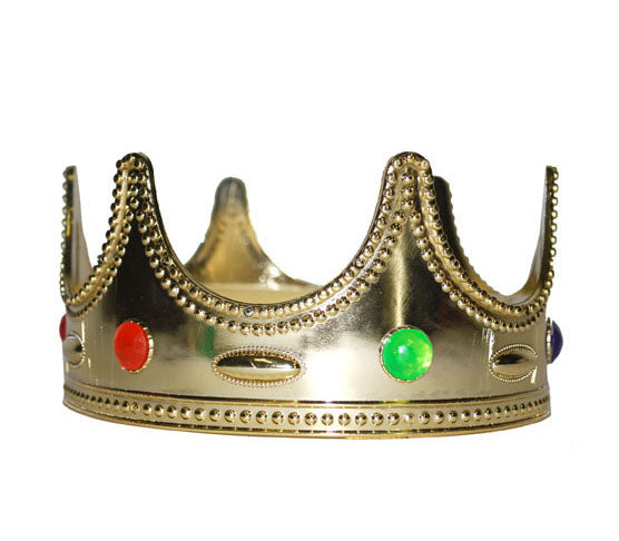 couronne de roi avec incrustations pierres or