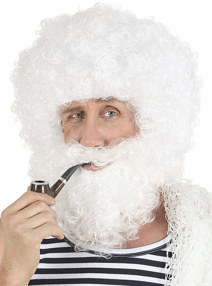 Perruque et barbe de vieux marin